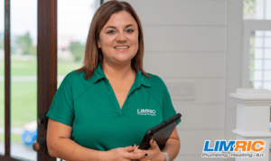 Woman working in HVAC and plumbing at LimRic